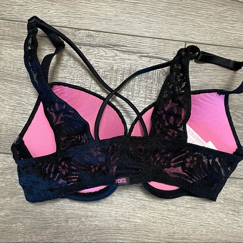 Victorias Secret PINK Lace over Push Up Padded Bra - Picture 4 of 7